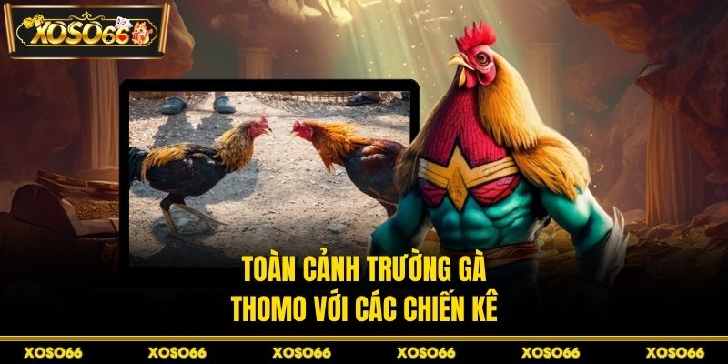 Toàn cảnh trường gà Thomo với các chiến kê thi đấu